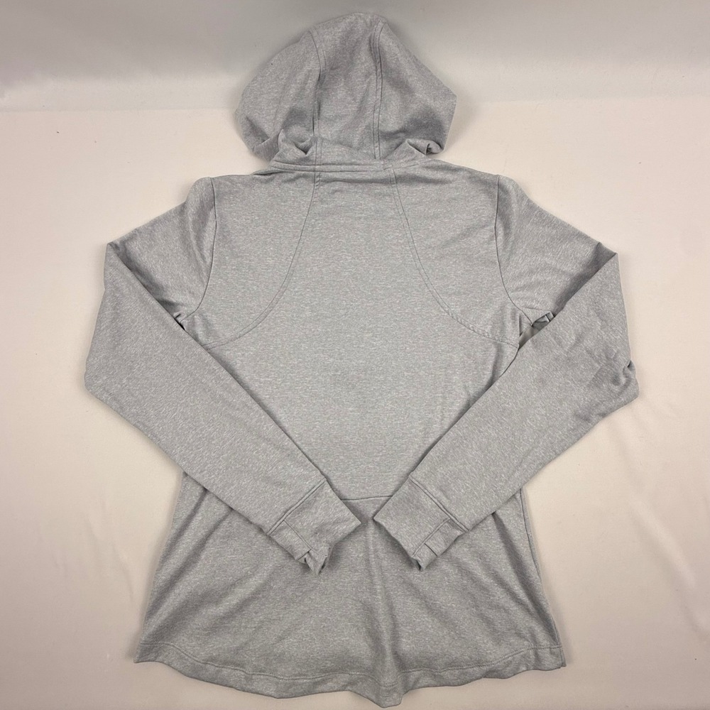 Zero Restriction Womens Gray 1/4 Zip Performance Hoodie Thumbhole Small Acorn - Picture 4 of 13